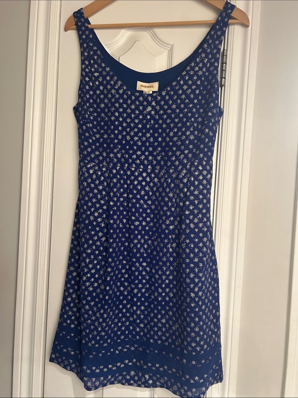 Diesel dress, open waist, glitter, star pattern, size S